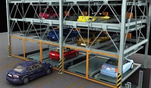 חניה חצי אוטומטית בבנייני מגורים סוהופארק - מתקני חנייה